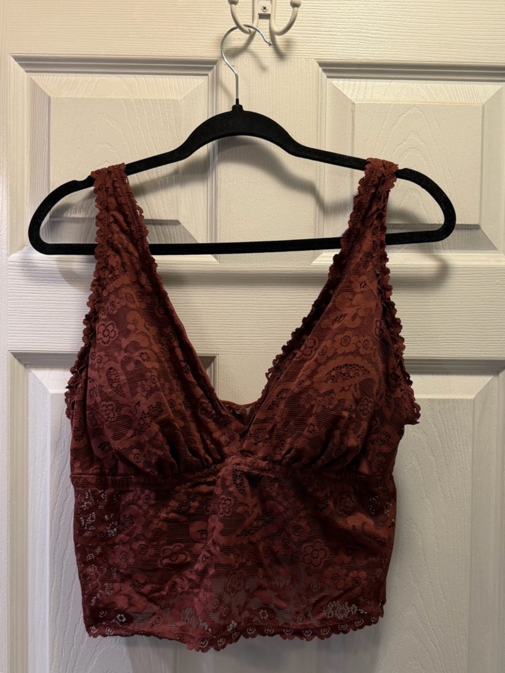 aerie Lace Bralette - Rust Brown